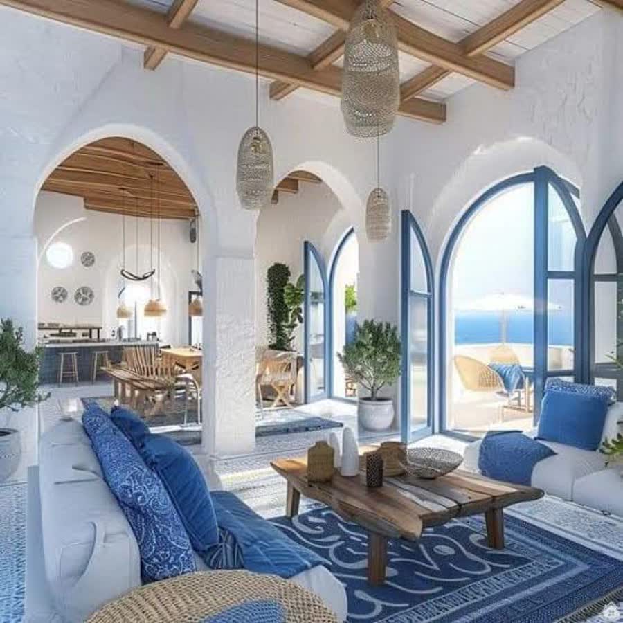 Mediterranean interior — Sun and lime wash